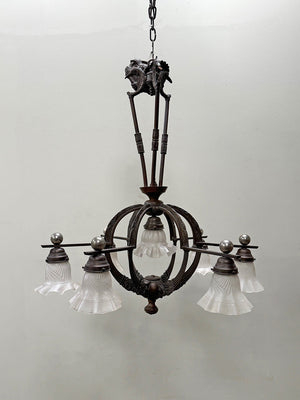 Bronze gothic chandelier 'as is'