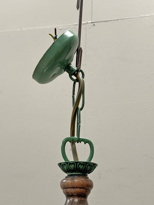 Green metal ceiling light