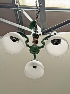 Green metal ceiling light