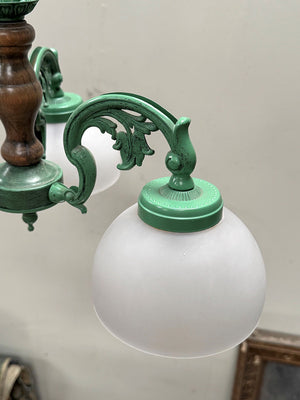 Green metal ceiling light