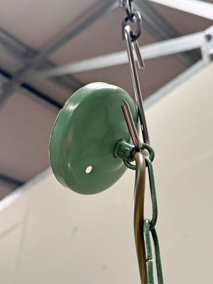 Green metal ceiling light