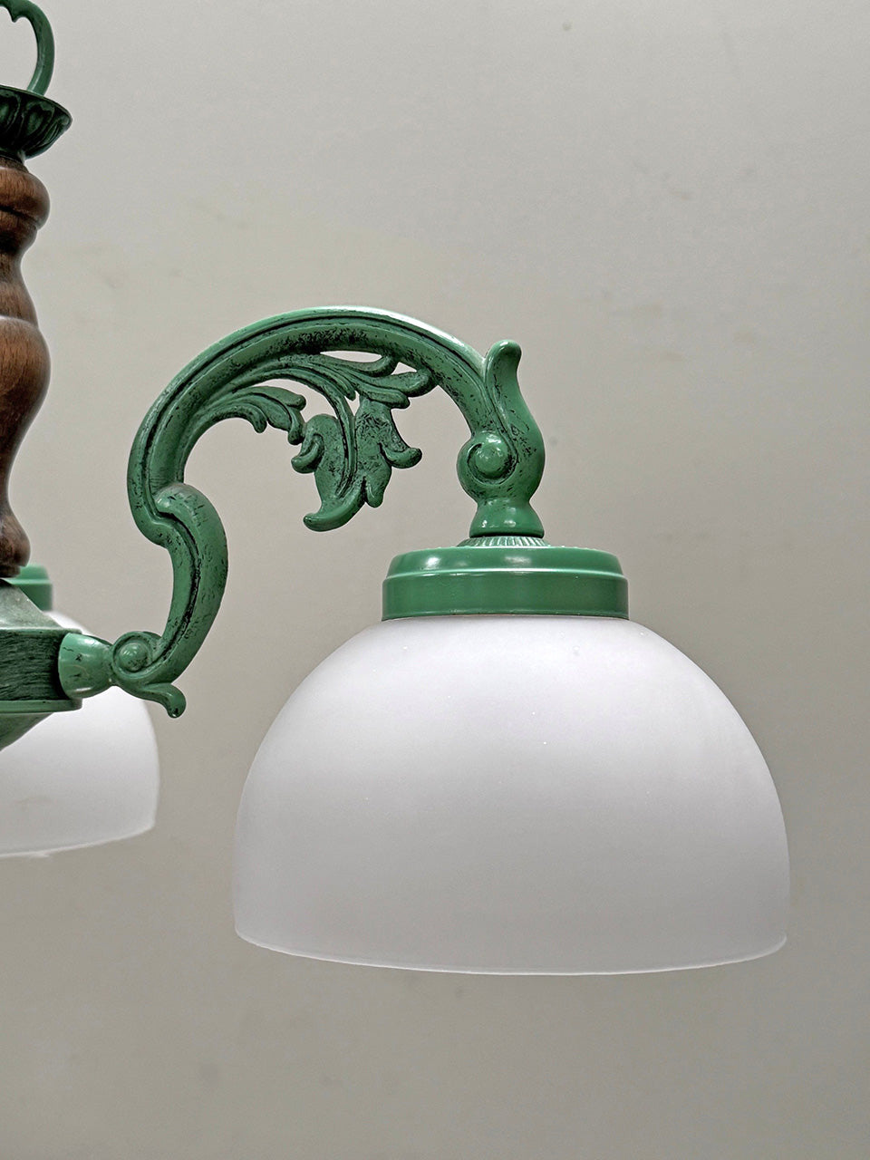 Green metal ceiling light