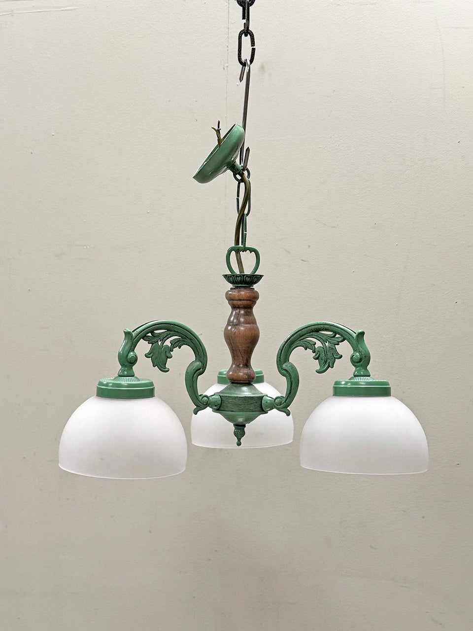 Green metal ceiling light