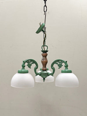 Green metal ceiling light