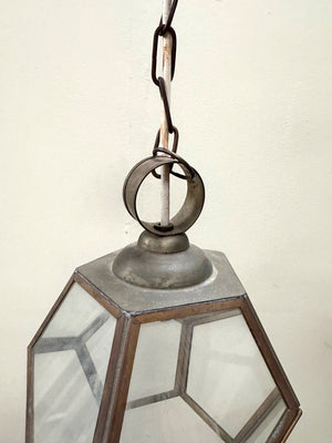 Brass nonagon lantern 'as is'