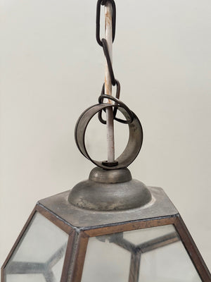 Brass nonagon lantern 'as is'