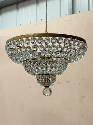 Pair of small crystal chandeliers