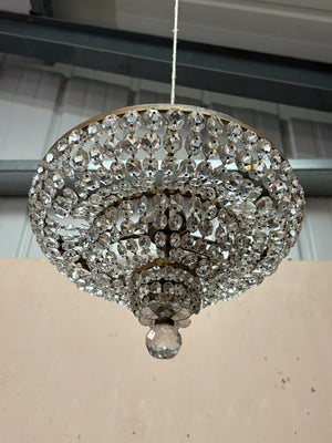 Pair of small crystal chandeliers