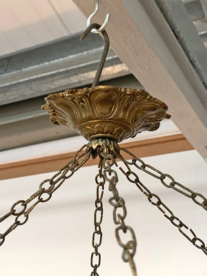 Pretty brass and glass ceiling shade