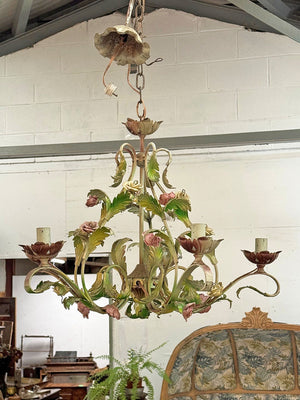 Toleware candle chandelier