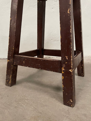 Two brown painted stools (each)