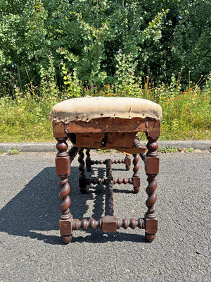 Barley twist bench for re-upholstery