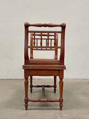 Cane seated stool / basinette