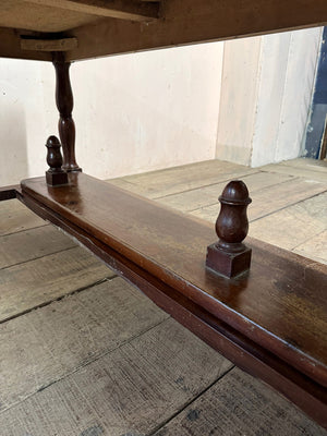 Upholstered bench with folding footstool