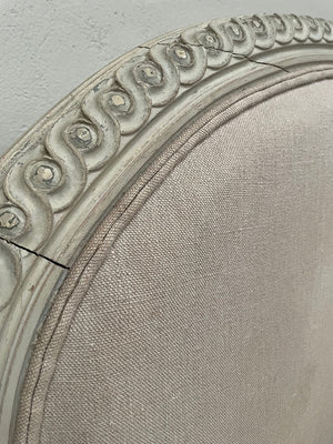 Louis XVI style linen bed 'as is'