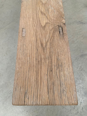 Long oak bench
