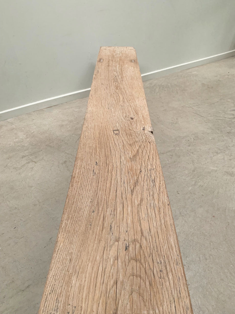 Long oak bench