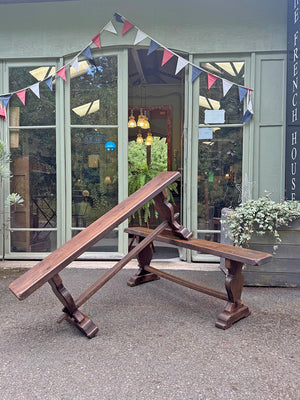 Pair of 19th century short benches