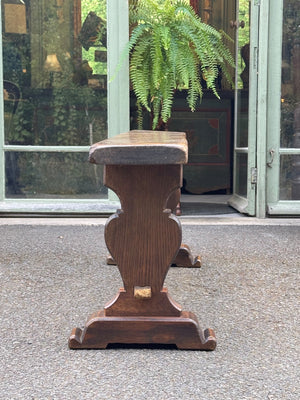Pair of 19th century short benches