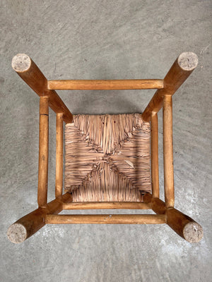 Rush seat stool