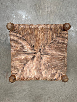 Rush seat stool