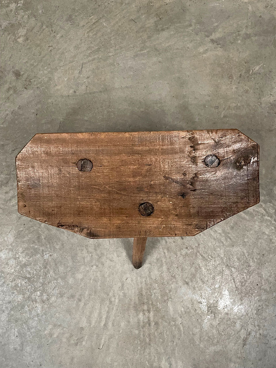 Rustic 3-legged stool