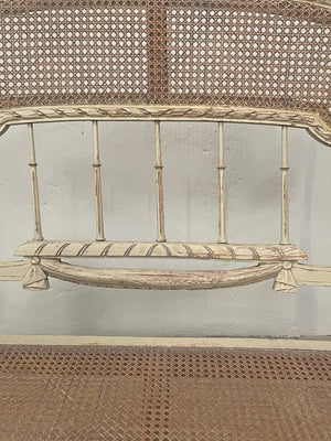 Cane seat bench