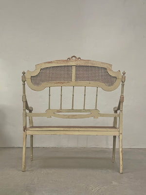 Cane seat bench