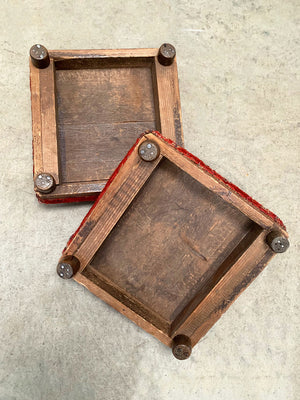 2 carpet footstools (each)