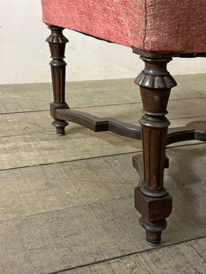 Carved base footstool