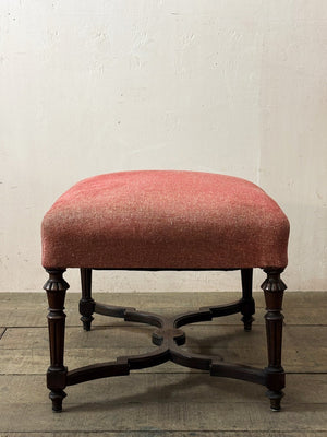 Carved base footstool