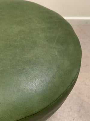 Green leather top stool