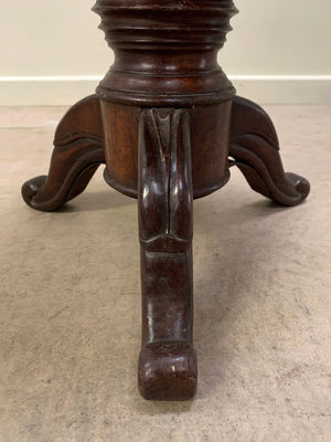 Green leather top stool