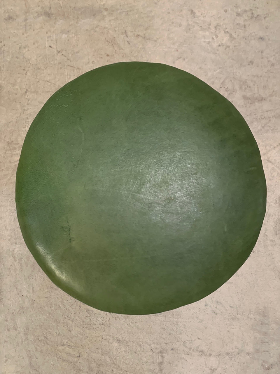Green leather top stool