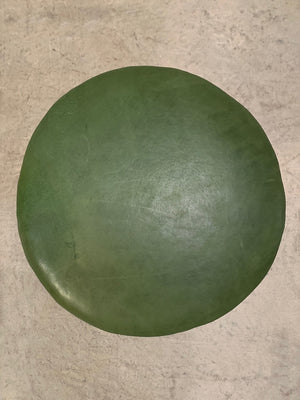 Green leather top stool