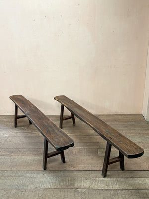 Pair of oak benches