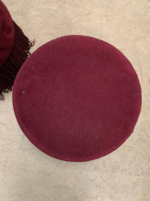 Two round upholstered stools for re-upholstery (each)