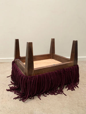 Rectangular stool for re-upholstery