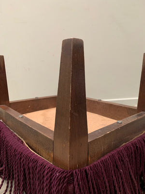 Rectangular stool for re-upholstery