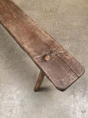 Rustic oak bench