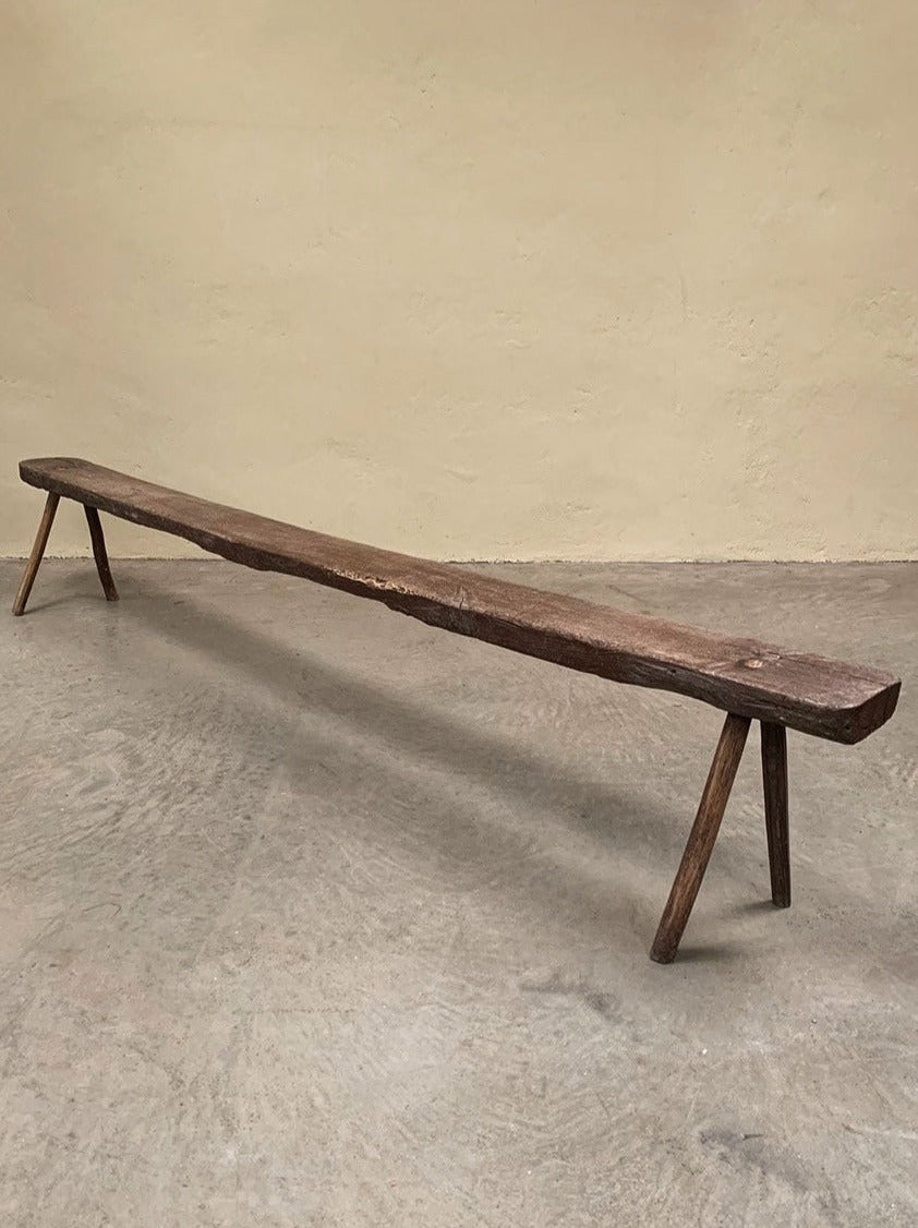 Rustic oak bench