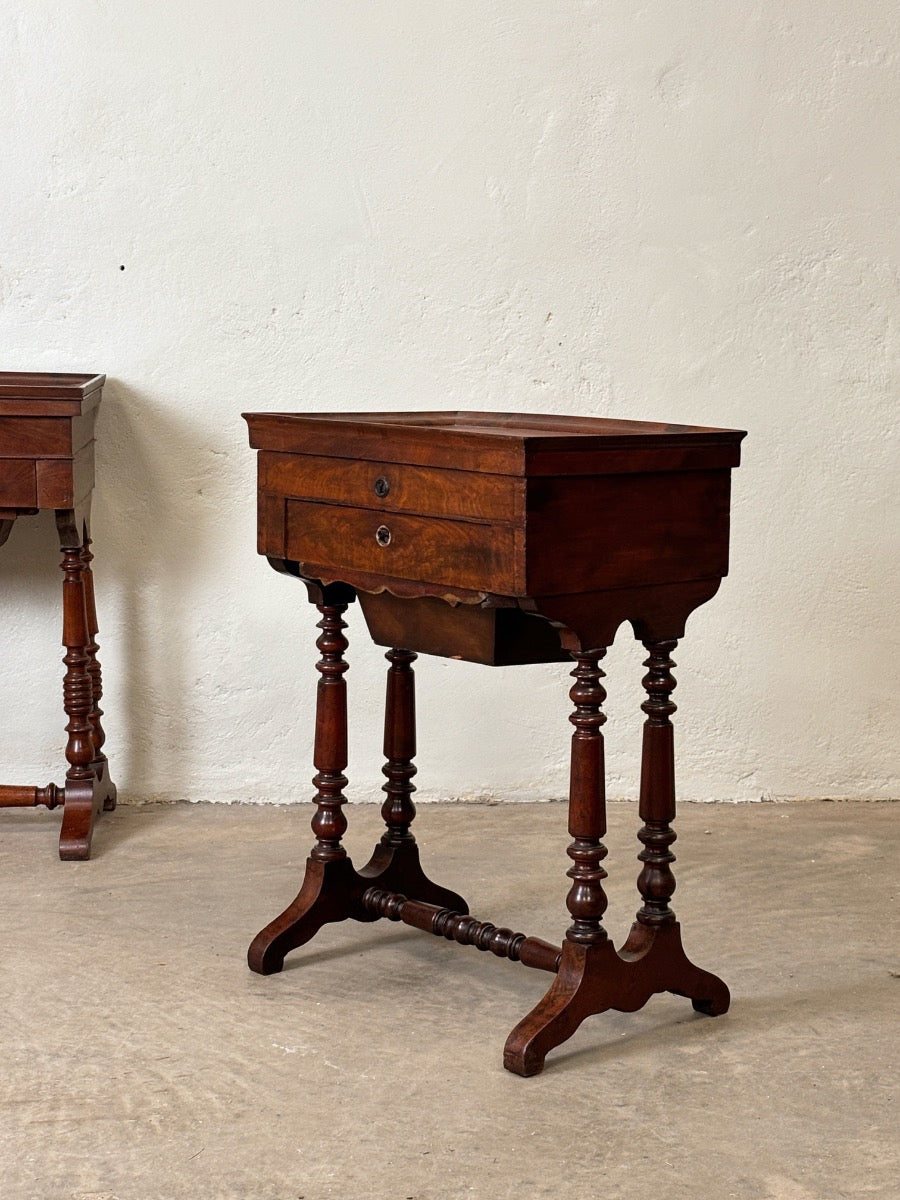 Pair of lady's work tables