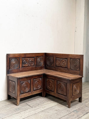 Oak corner bench