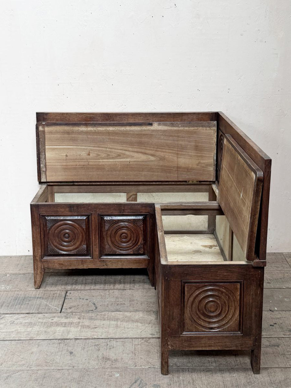 Oak corner bench