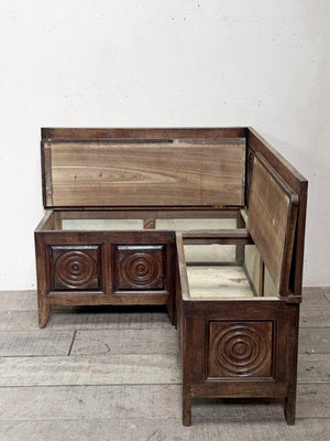 Oak corner bench