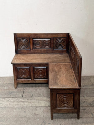 Oak corner bench