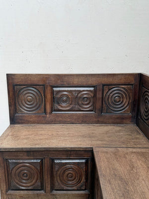Oak corner bench
