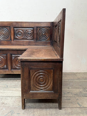 Oak corner bench