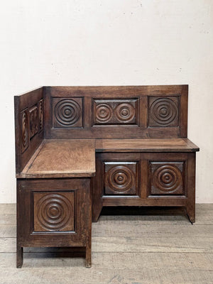 Oak corner bench