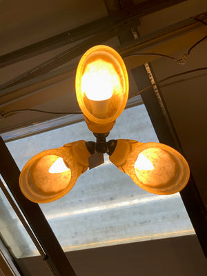 Art Deco three shade ceiling light